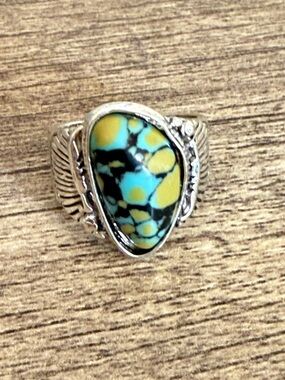 Silver Tone Ring Faux Turquoise No Size See Photos Southwestern Boho